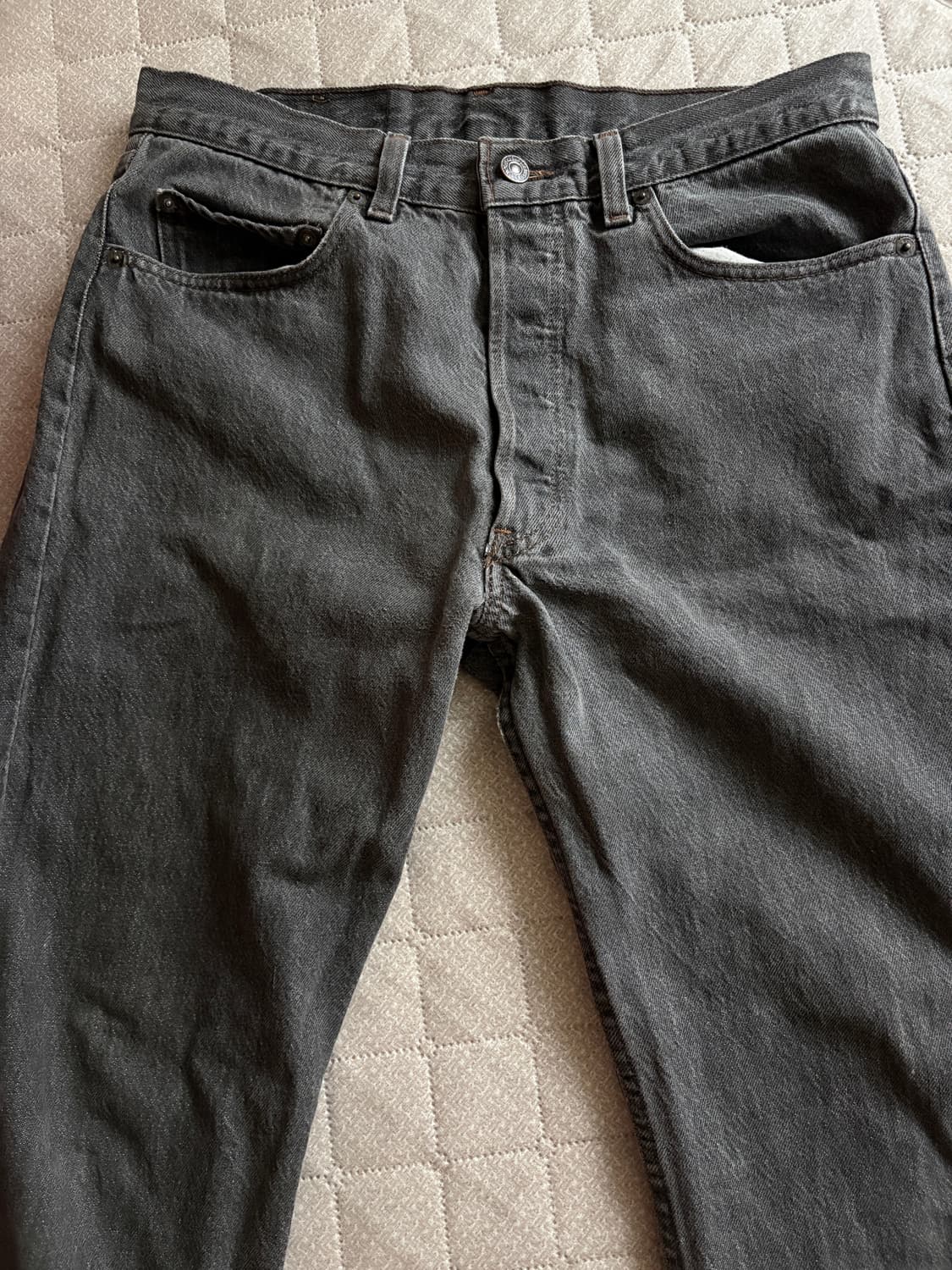 80s USA 빈티지 리바이스 501 블랙 데님 팬츠 상품이미지1