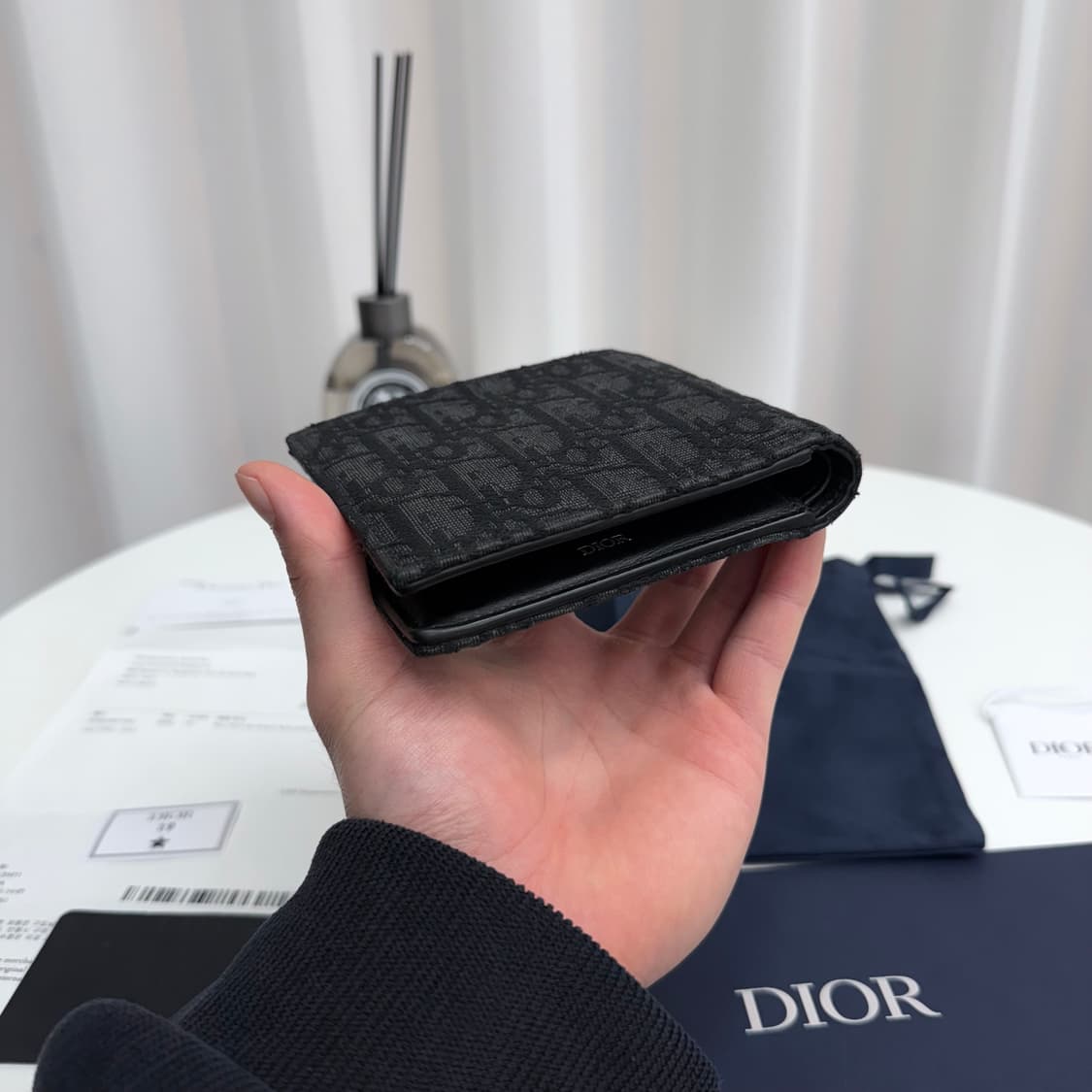 [25년] 디올 오블리크 반지갑 블랙 상품이미지3