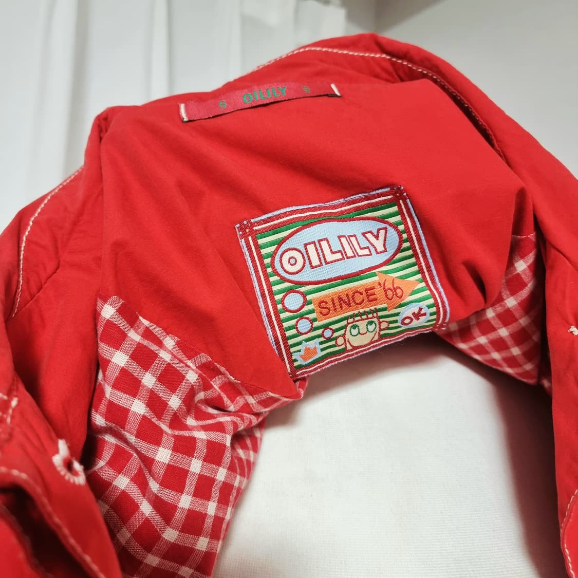 오일릴리 Oilily 오버핏 코튼 자켓 점퍼 (프리사이즈) 상태굿 상품이미지7