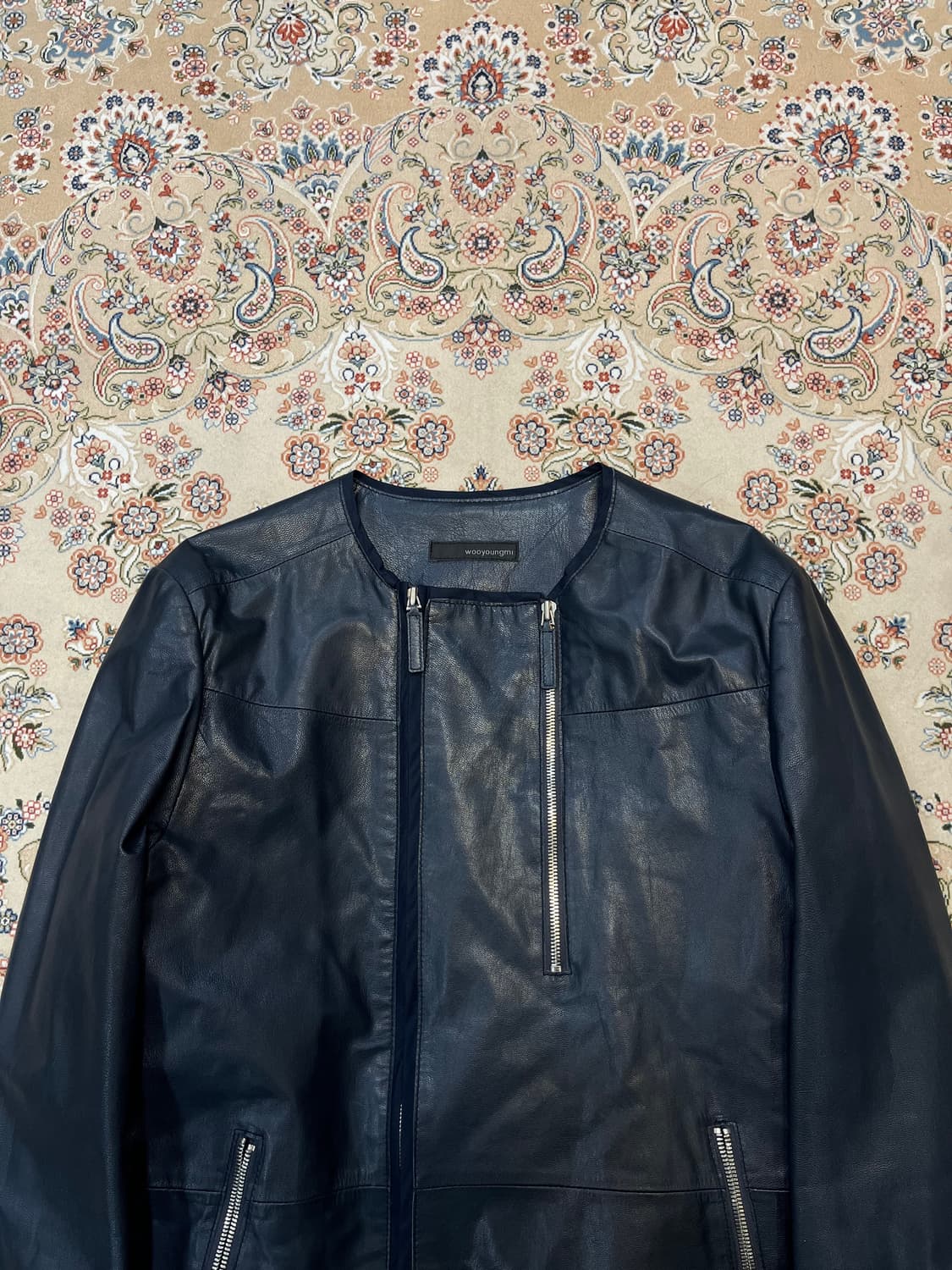 우영미 11ss 고트스킨 레더 멀티지퍼 자켓 상품이미지7