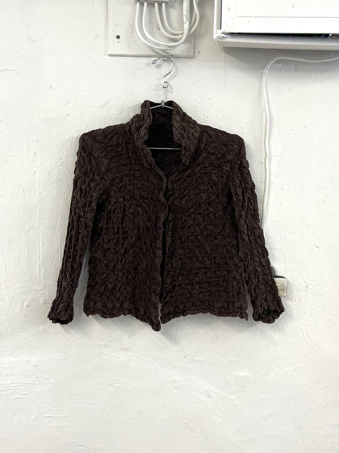 이세이미야케 HAAT 실크 울 링클 자켓 상품이미지2