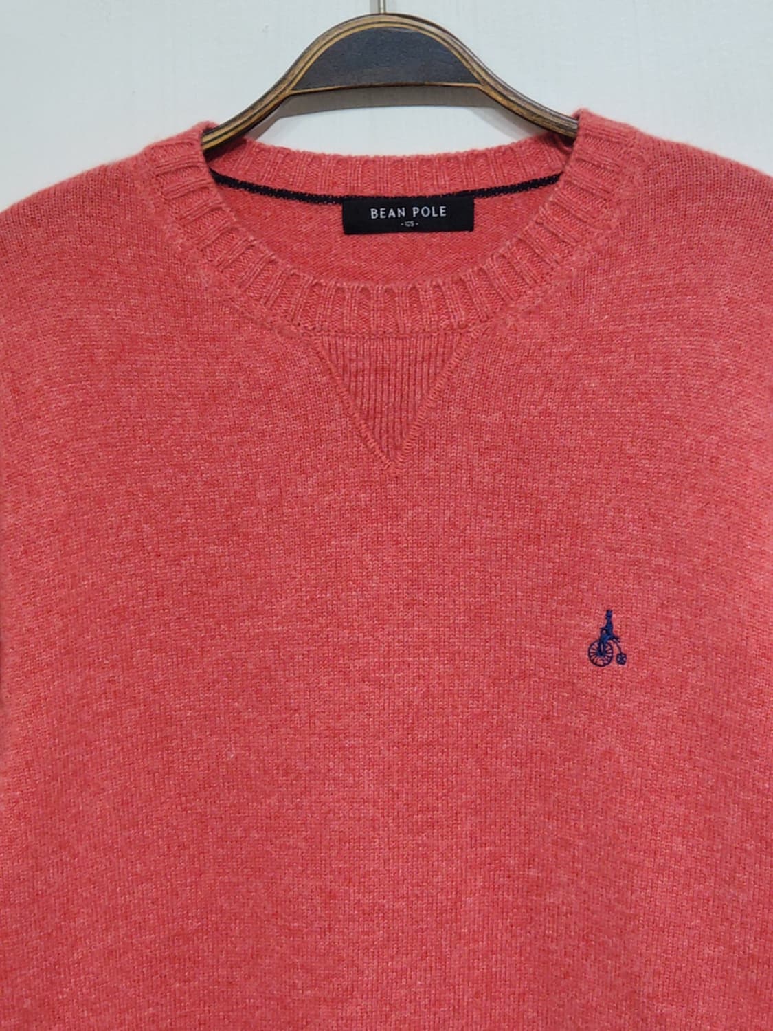 (100) 빈폴 니트 살구색 라운드 울스웨터 캐주얼  상품이미지2