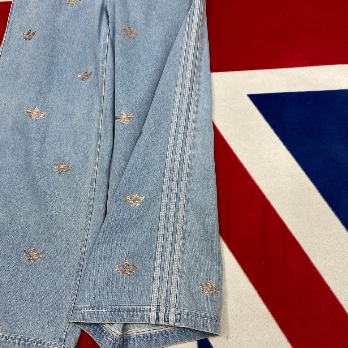 아디다스 데님 라인스톤팬츠 여성 M 상품이미지4