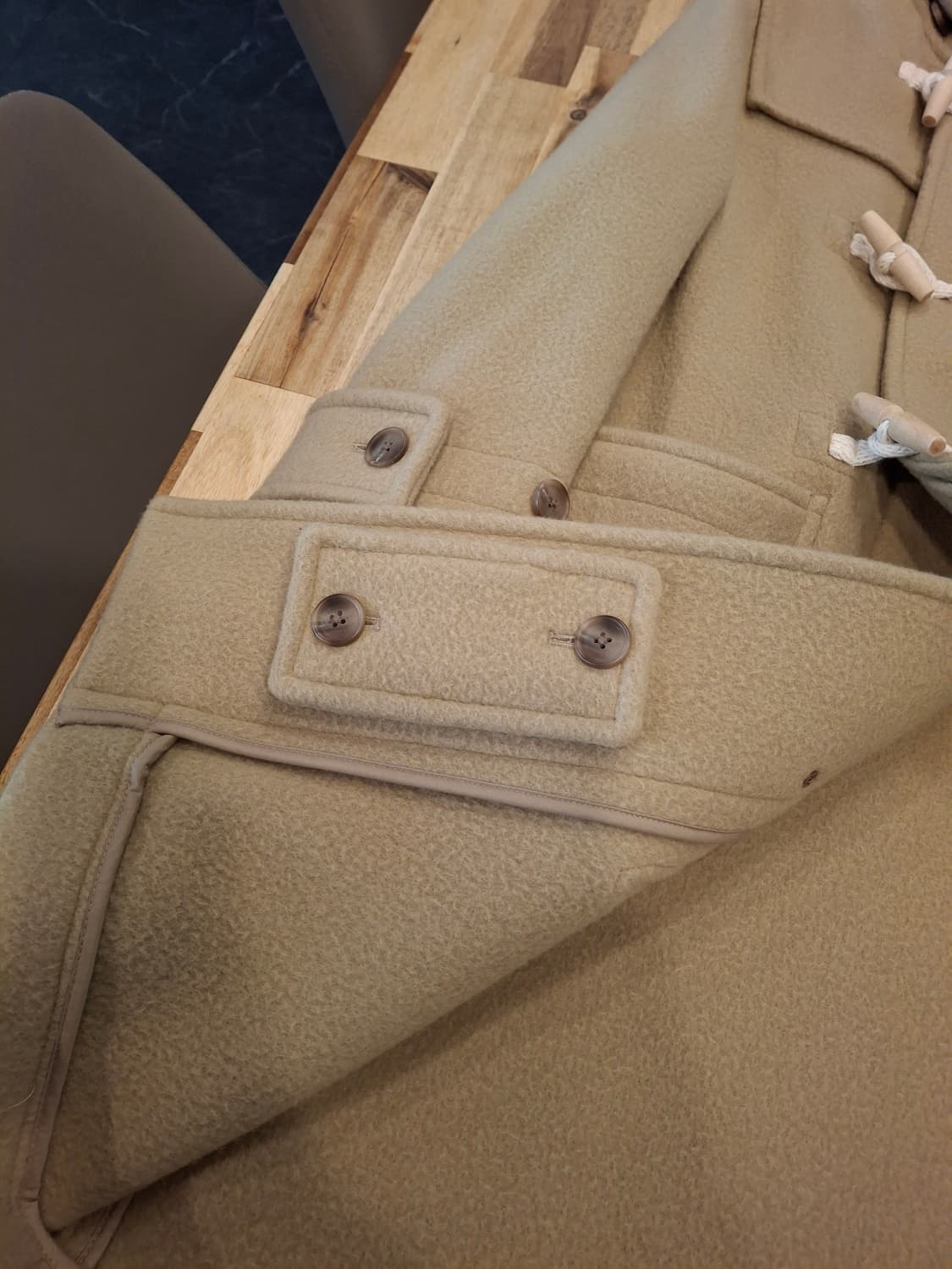 (마지막특가) 커버낫 후드 더플코트 베이지 상품이미지5