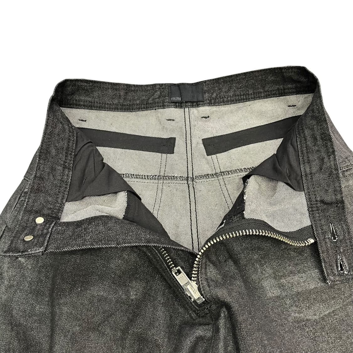 FILTH  FRONT ZIP BAGGY WAXED BLK  상품이미지3
