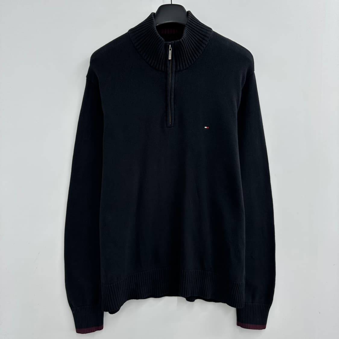 105 타미힐피거 프리미엄 코튼 남자 반집업 니트 상품이미지1