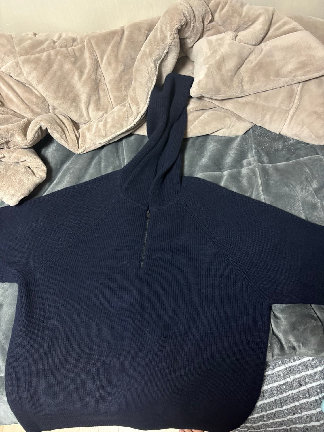 포터리 하프집업 니트 후드 상품이미지2