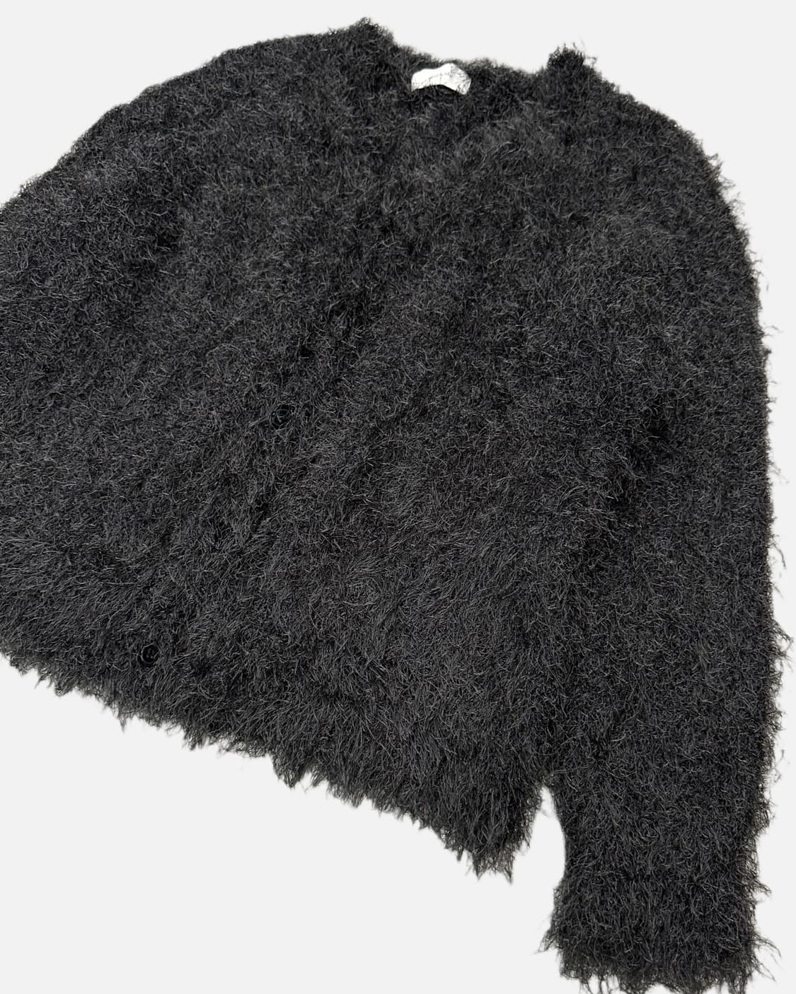 grunge charcoal hairy cardigan 상품이미지2