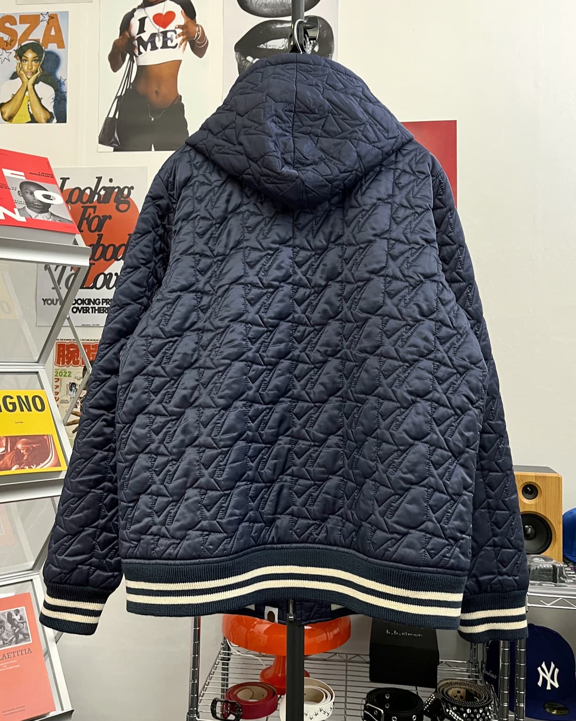 베이프 스타 00s 퀼팅 패딩 네이비 상품이미지7