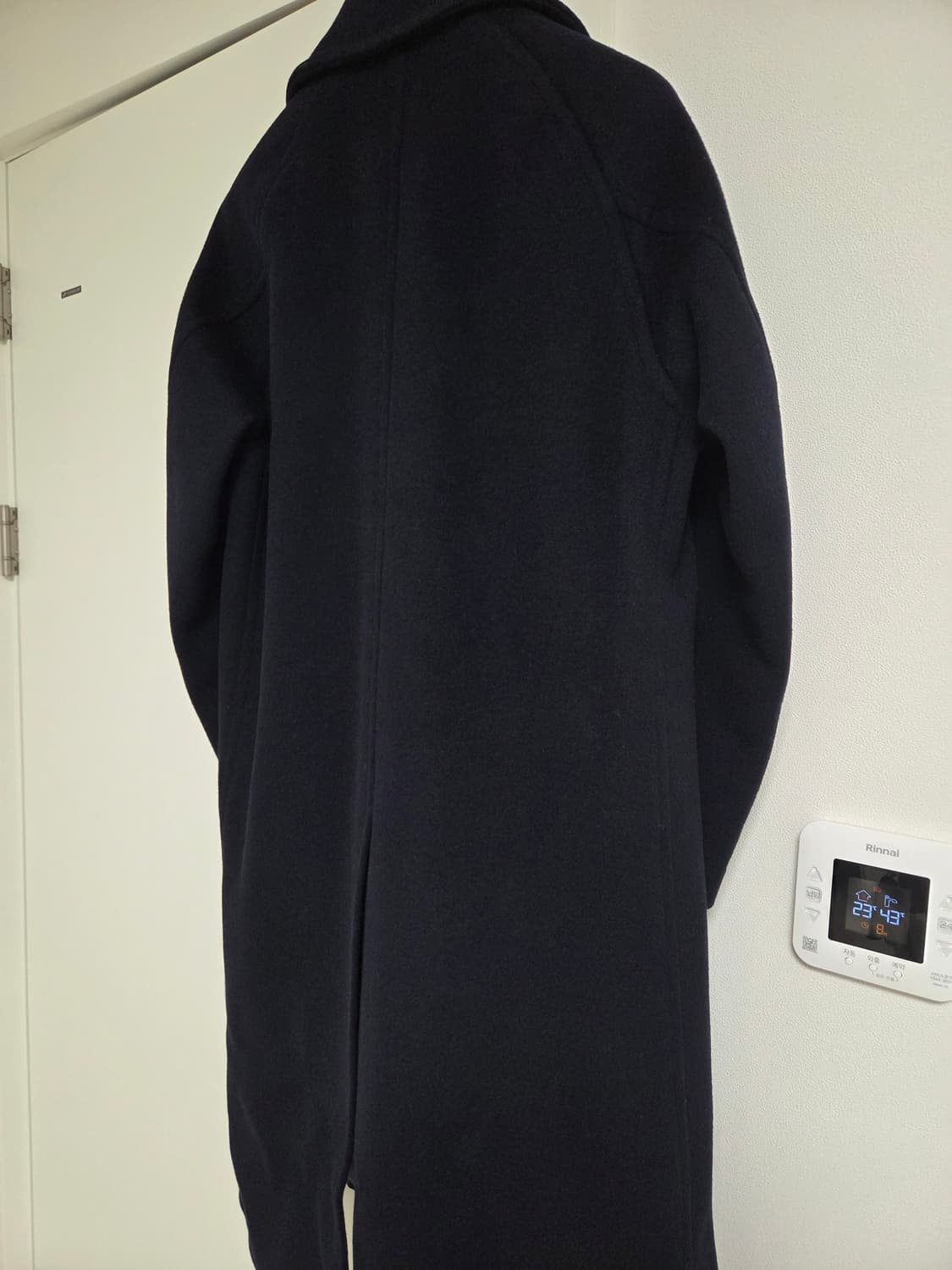 헤지스 his 울 캐시미어 발마칸 코트 [네이비/ XS] 상품이미지6