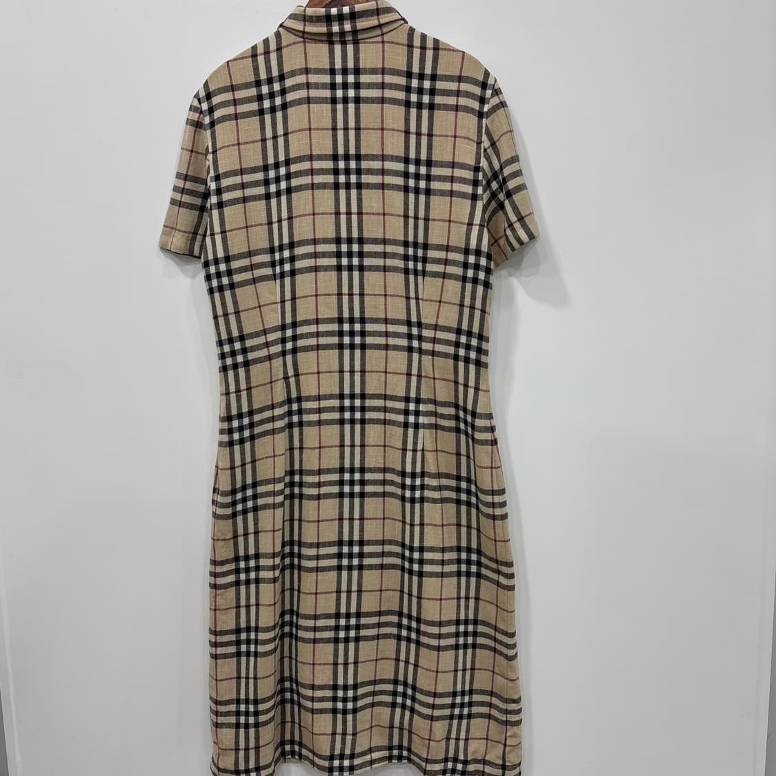 일본정품“ Burberry 노바 체크 셔츠 롱 원피스36 상품이미지3