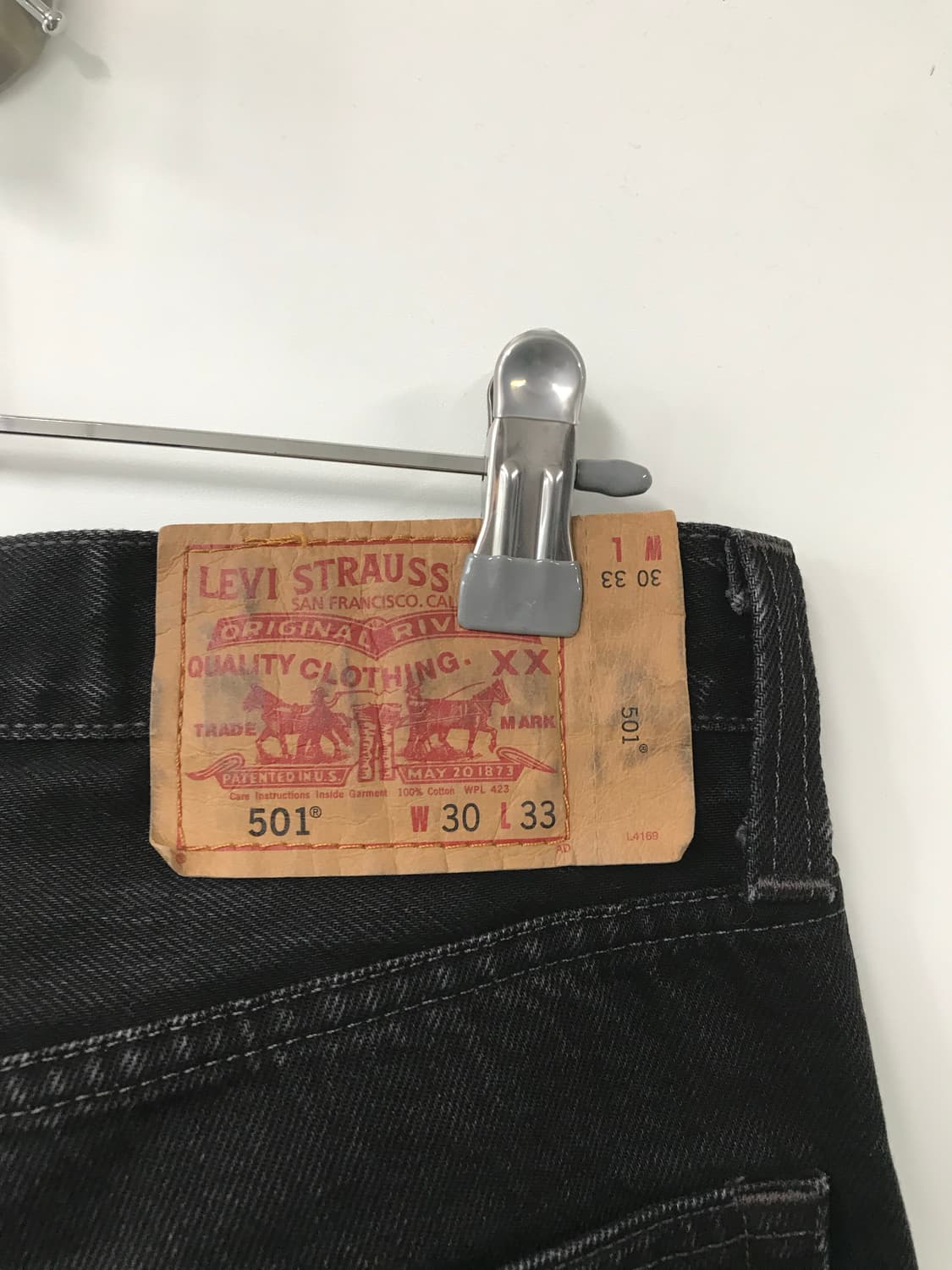 리바이스 501XX 블랙 데님 팬츠 상품이미지5