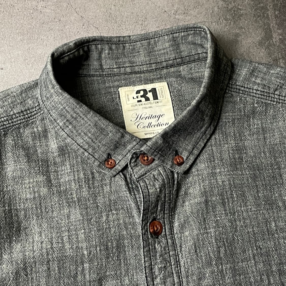 LE 31 빈티지 샴브레이 코튼 셔츠 A00646 상품이미지2
