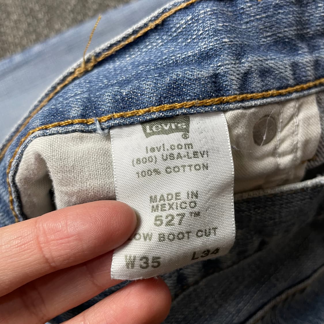 (35) 리바이스 527 로우부츠컷 연청 데님 팬츠 상품이미지5