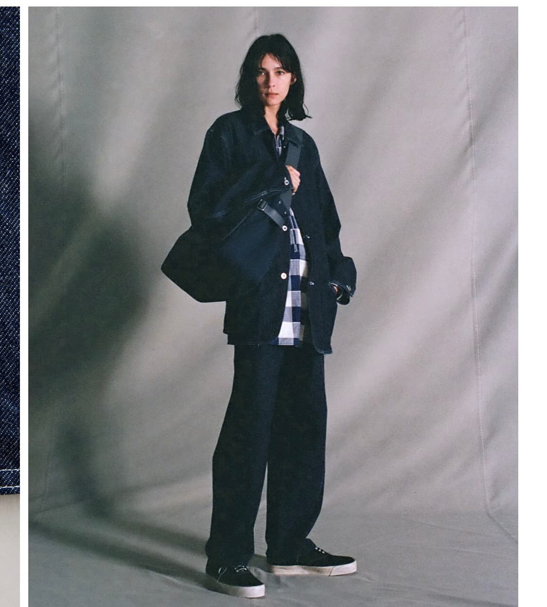 나이스네스 niceness 데님 커버올 L 새상품 상품이미지3