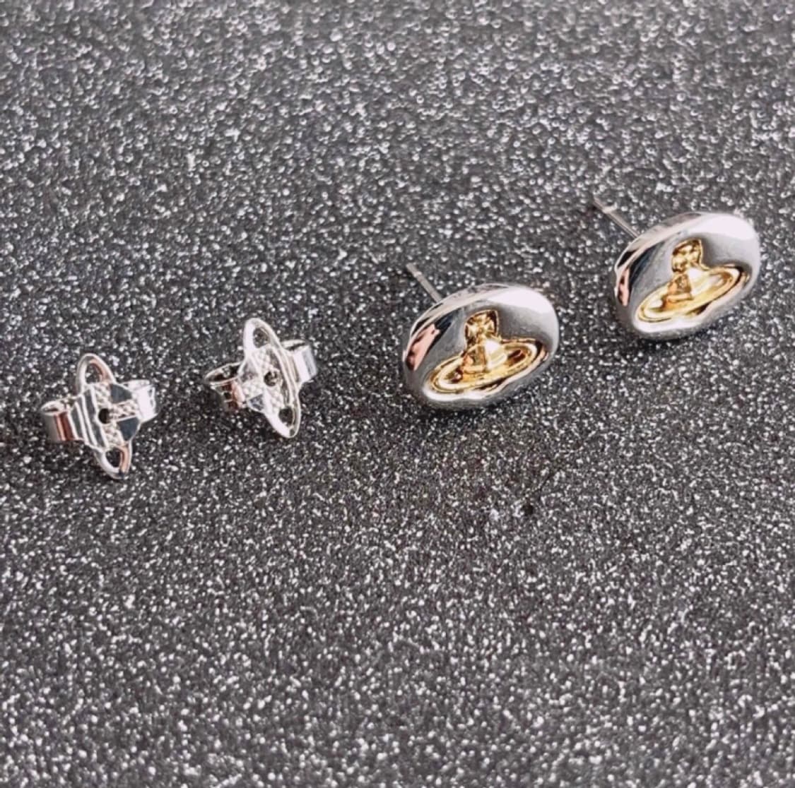 비비안 웨스트우드 아카이브 금장 orb 실버 이어링 귀걸이 상품이미지4