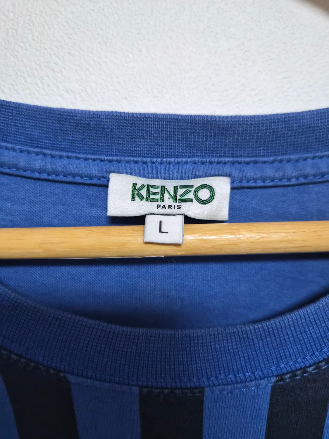 겐조Kenzo 풀 프린팅 블루 반팔티셔츠 L - T138 상품이미지4