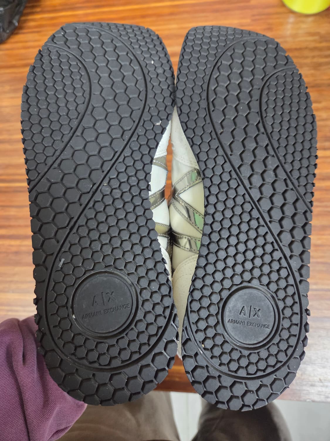 아르마니 익스체인지 마이크로파이버 실버 스니커즈 255 상품이미지6