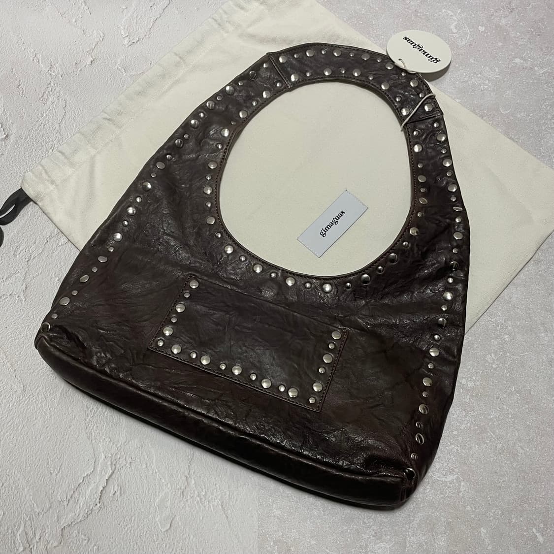 기마구아스 franca 프랑카 램스킨 숄더백 브라운 상품이미지1