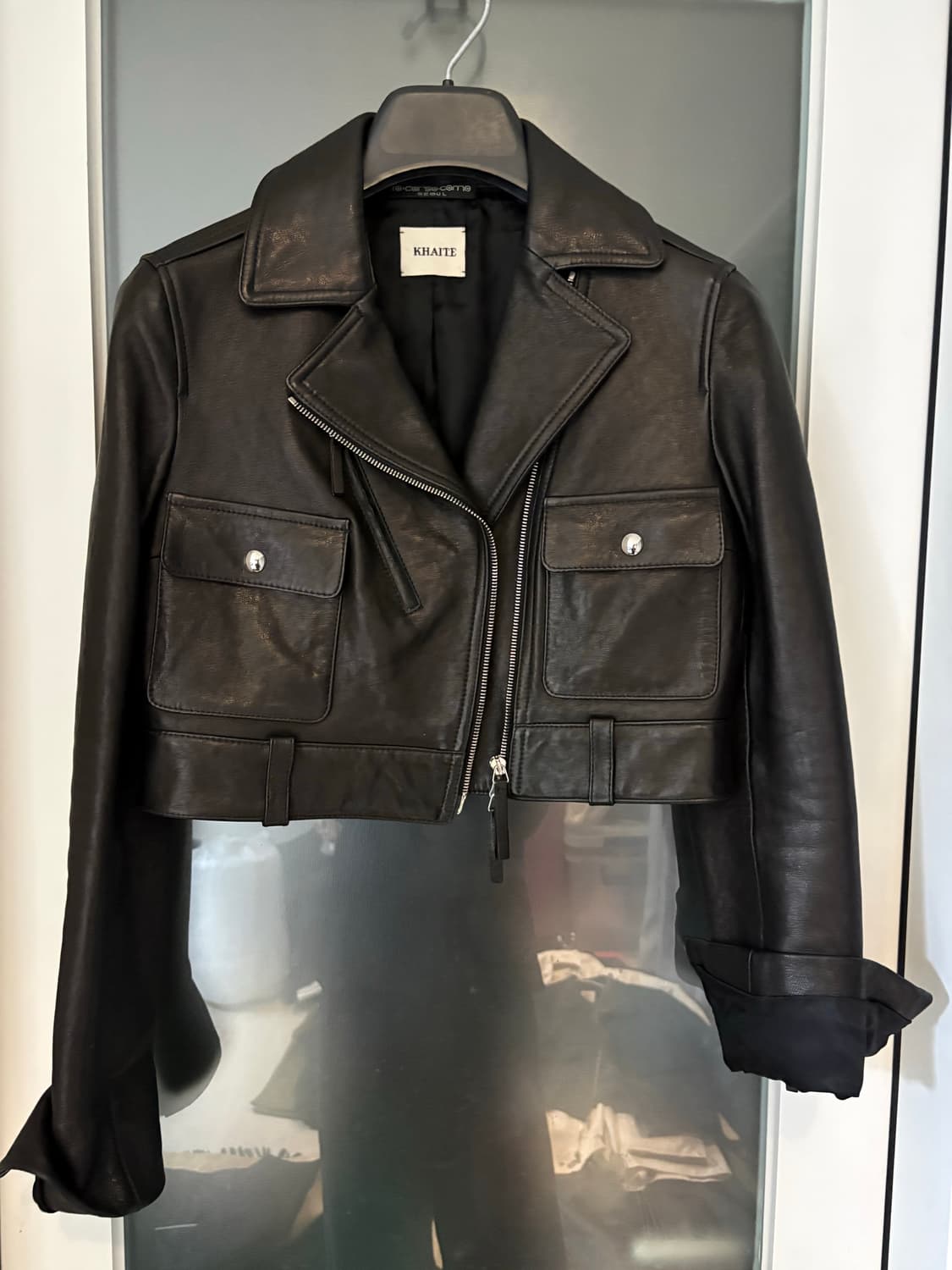 Khaite 블랙 레더 자켓 상품이미지1