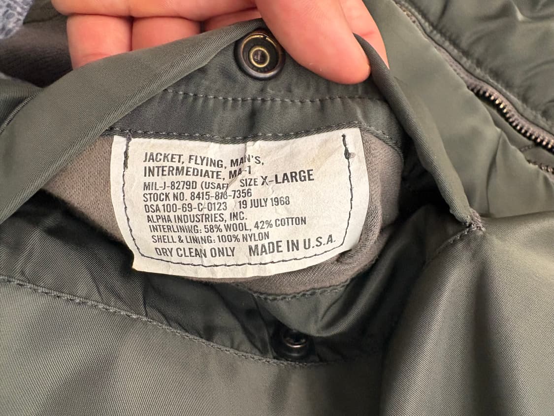 [XL] 60s original Type 오리지널 MA-1 상품이미지2