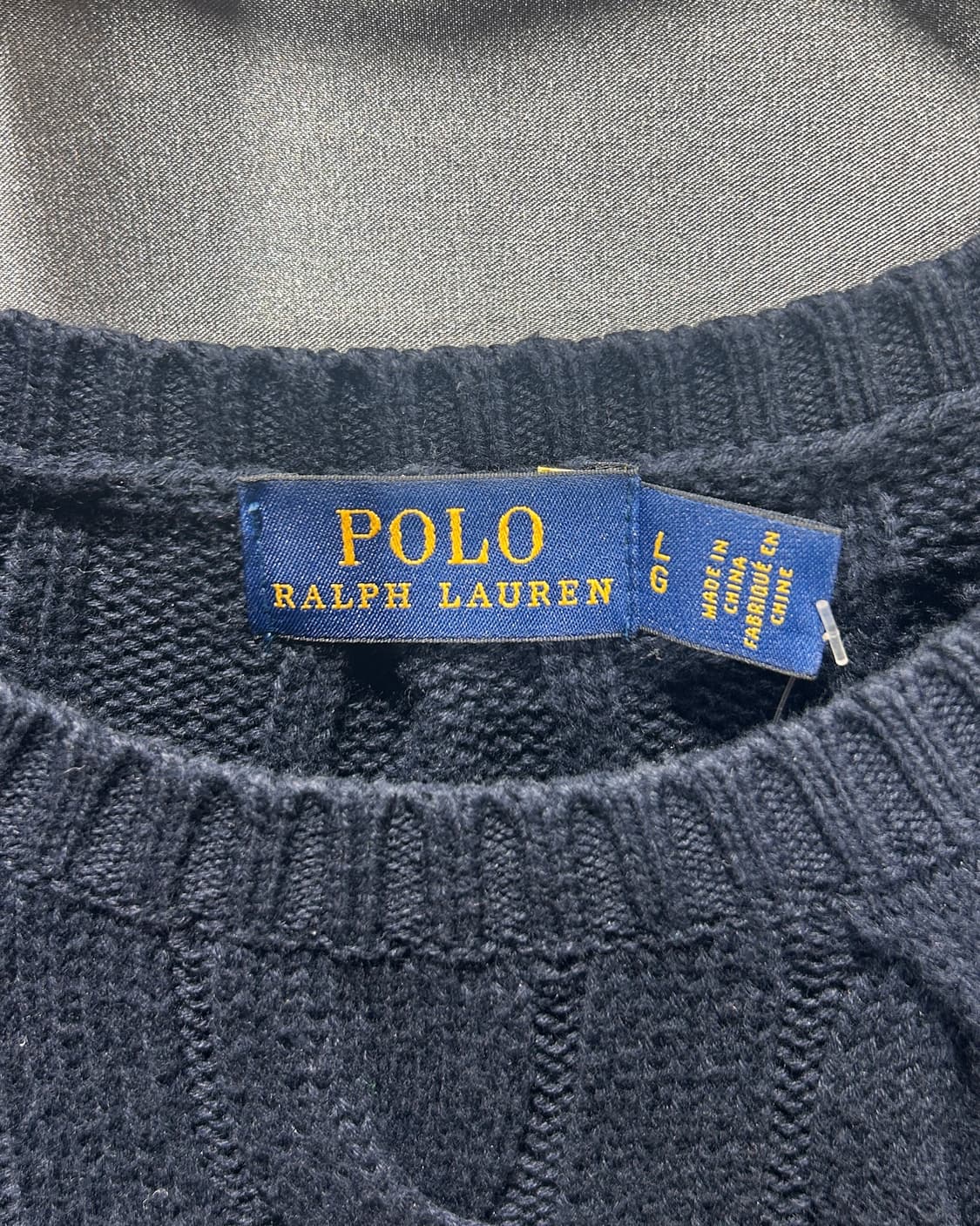 L 폴로랄프로렌 레드 포니 네이비 케이블 니트 상품이미지5