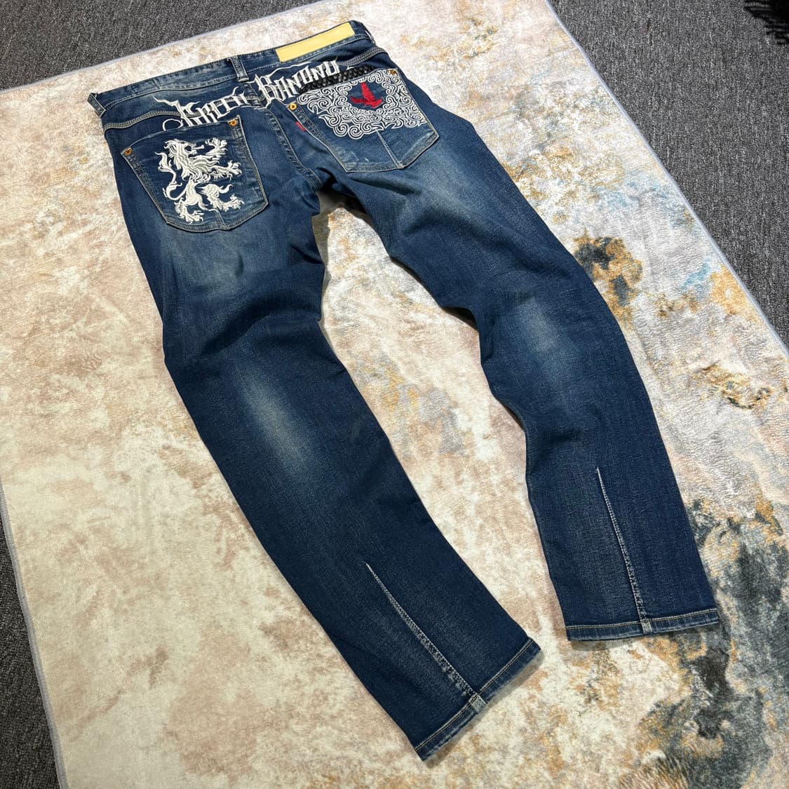 Green banana USA빈티지 자수 데님 팬츠 상품이미지1