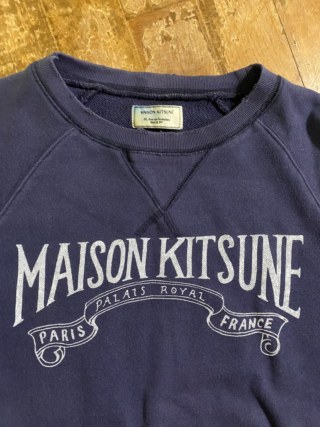 메종키츠네 네이비 맨투맨 S 상품이미지2