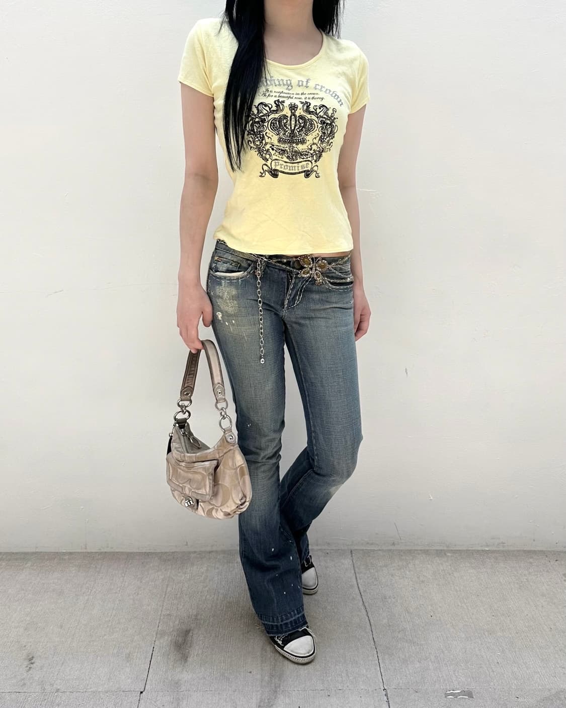 Pastel yellow cubic printing short sleev 상품이미지1