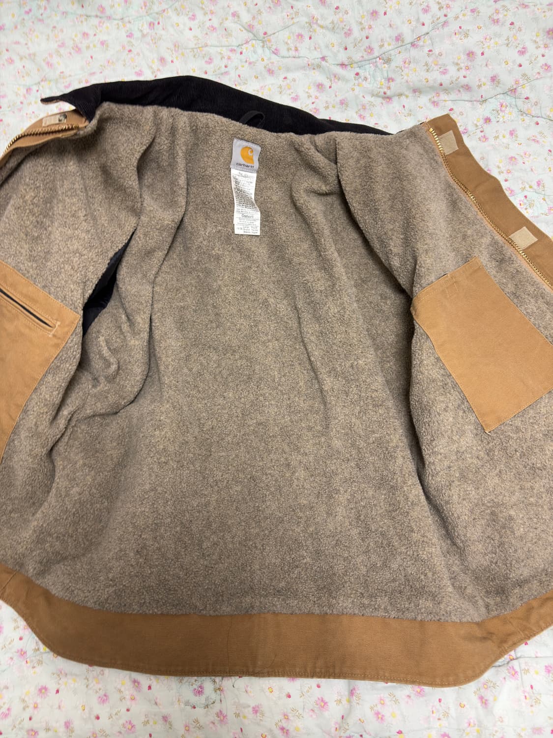 칼하트 빈티지 디트로이트 자켓 후리스 안감 J164 카멜 CML L 상품이미지3