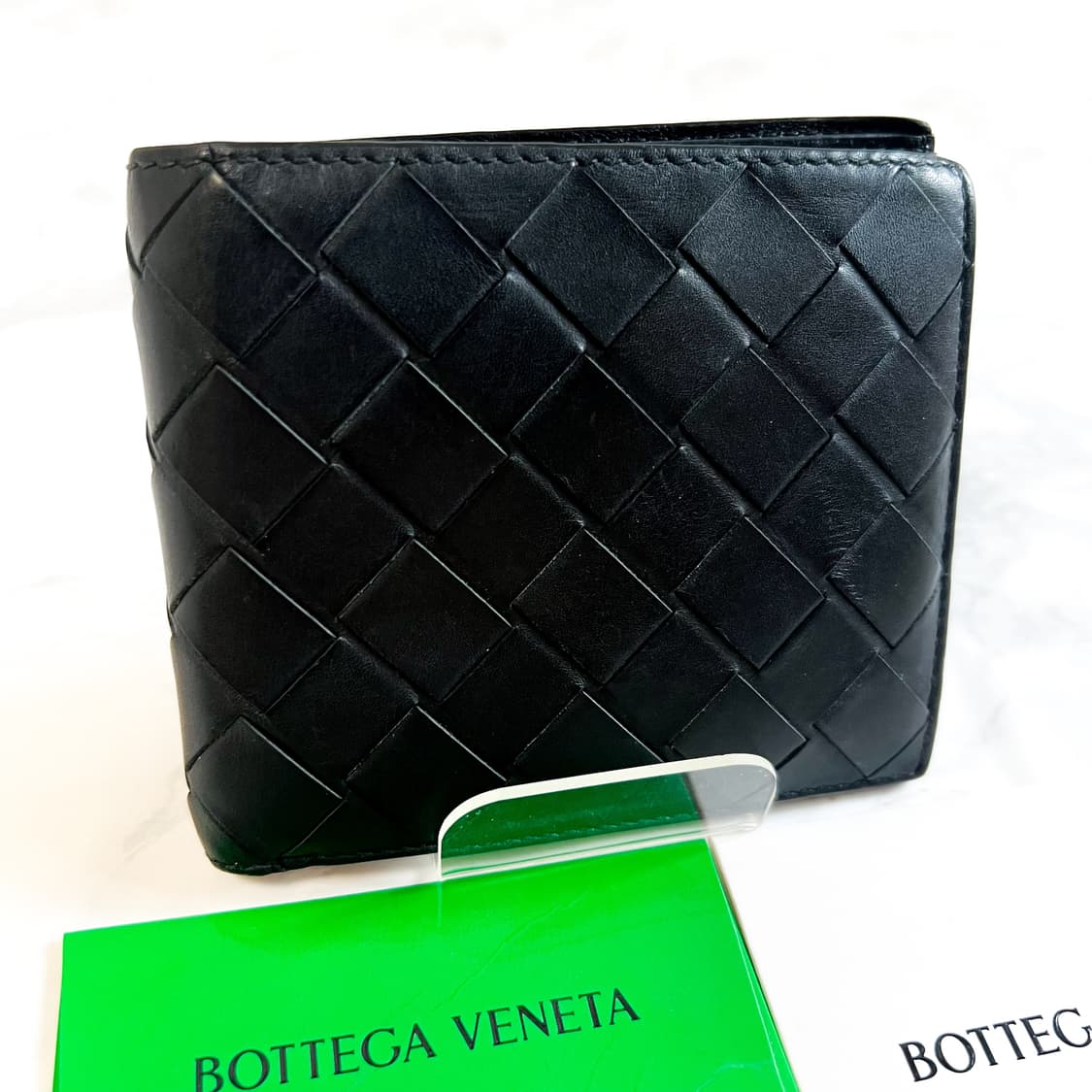 [신형] 보테가베네타 인트레치아토 반지갑 블랙 상품이미지3