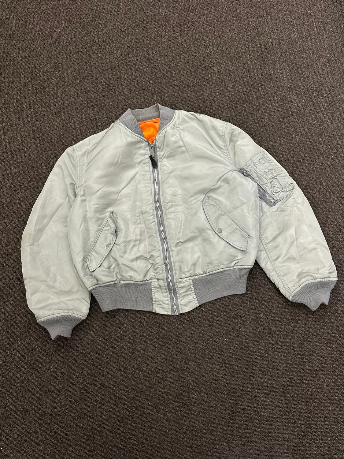 M)알파 인더스트리 빈티지 MA-1 실버 플라이트 자켓 상품이미지1