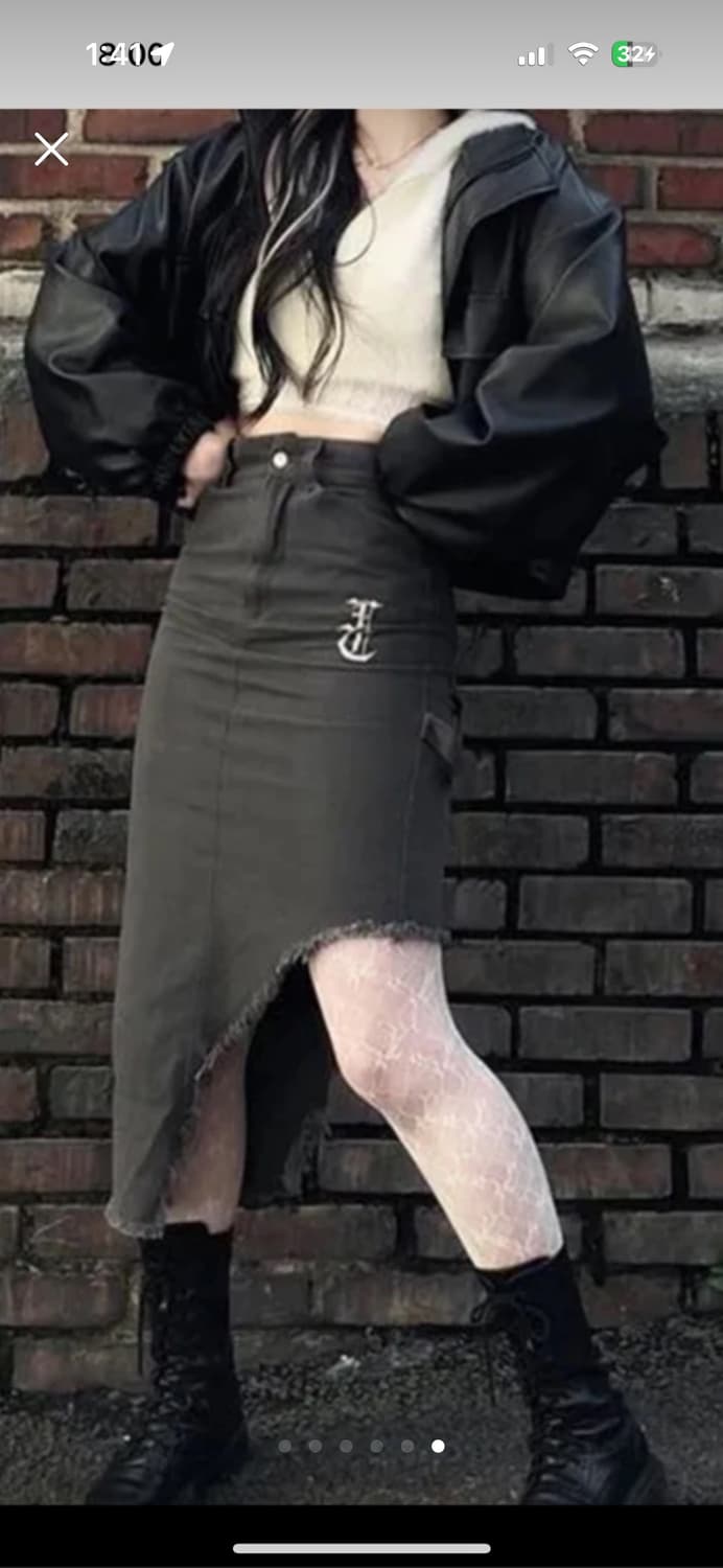 네스티팬시클럽 언발 클리프 롱스커트 상품이미지6