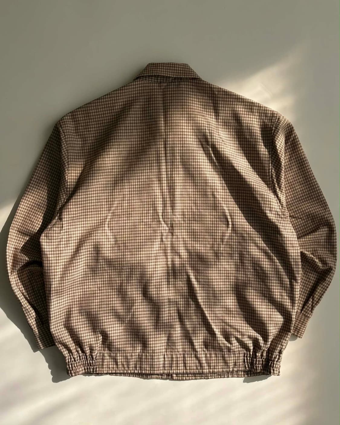 [95] 입생로랑 90s 체크 울 스윙탑 블루종 자켓 상품이미지2