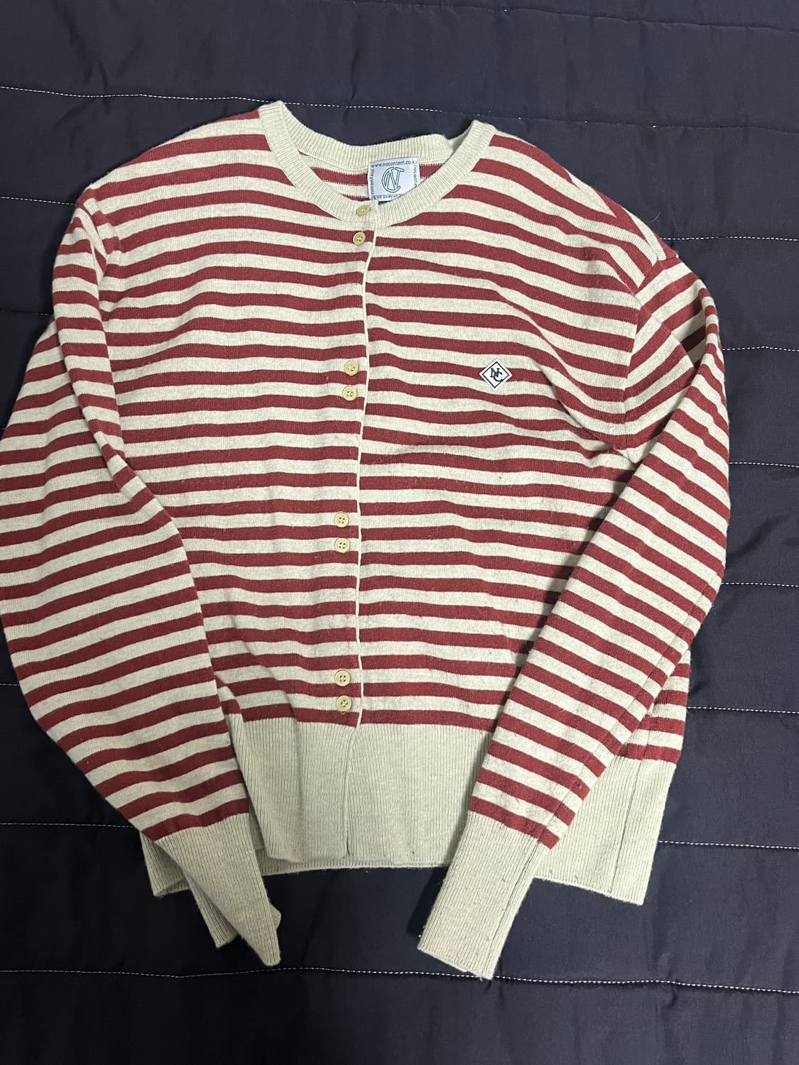 노컨텐츠 Stripe button cardigan 가디건 상품이미지3