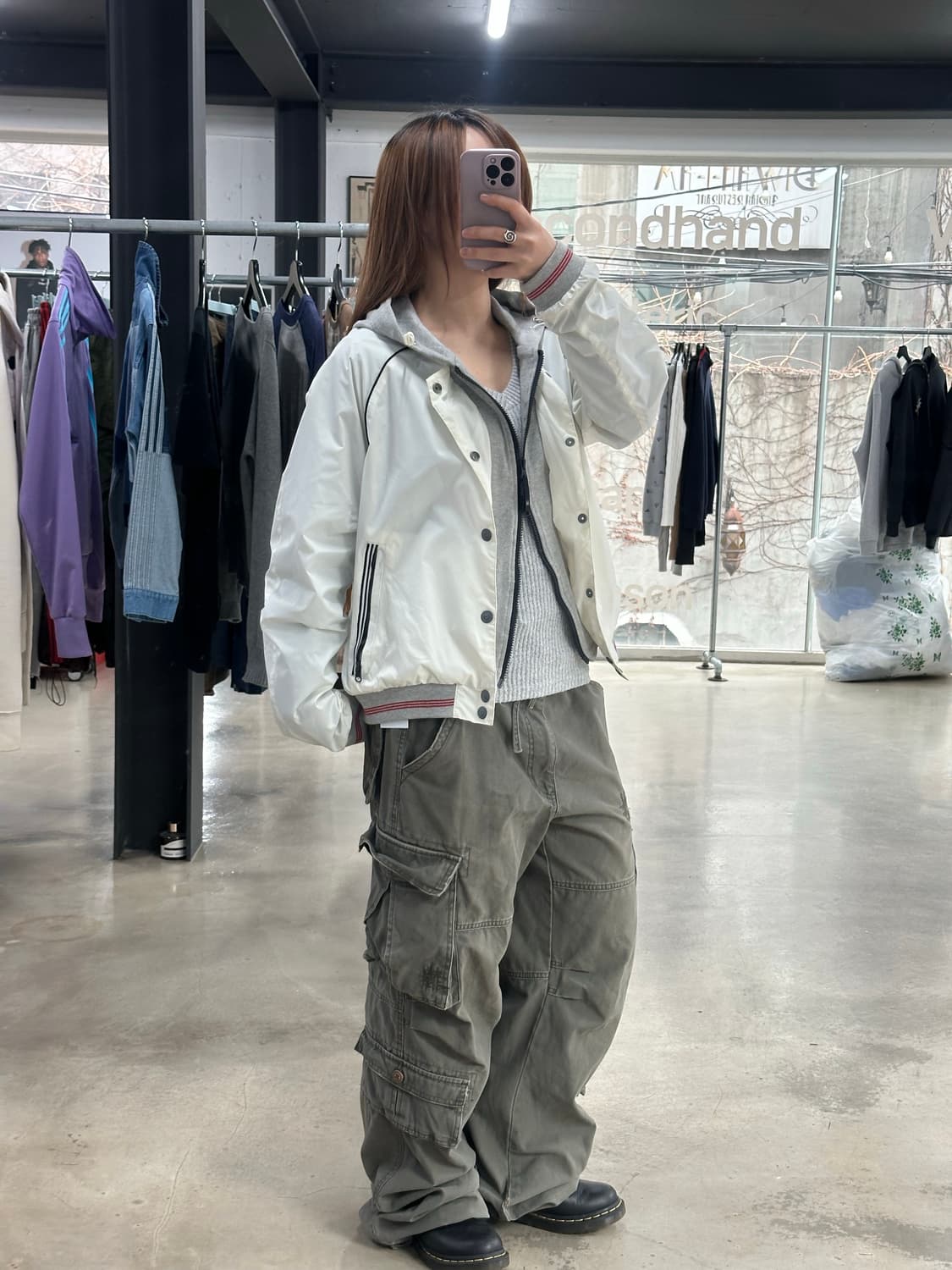 아르마니 진스 레이어드 투버튼 투웨이 후드자켓 상품이미지2