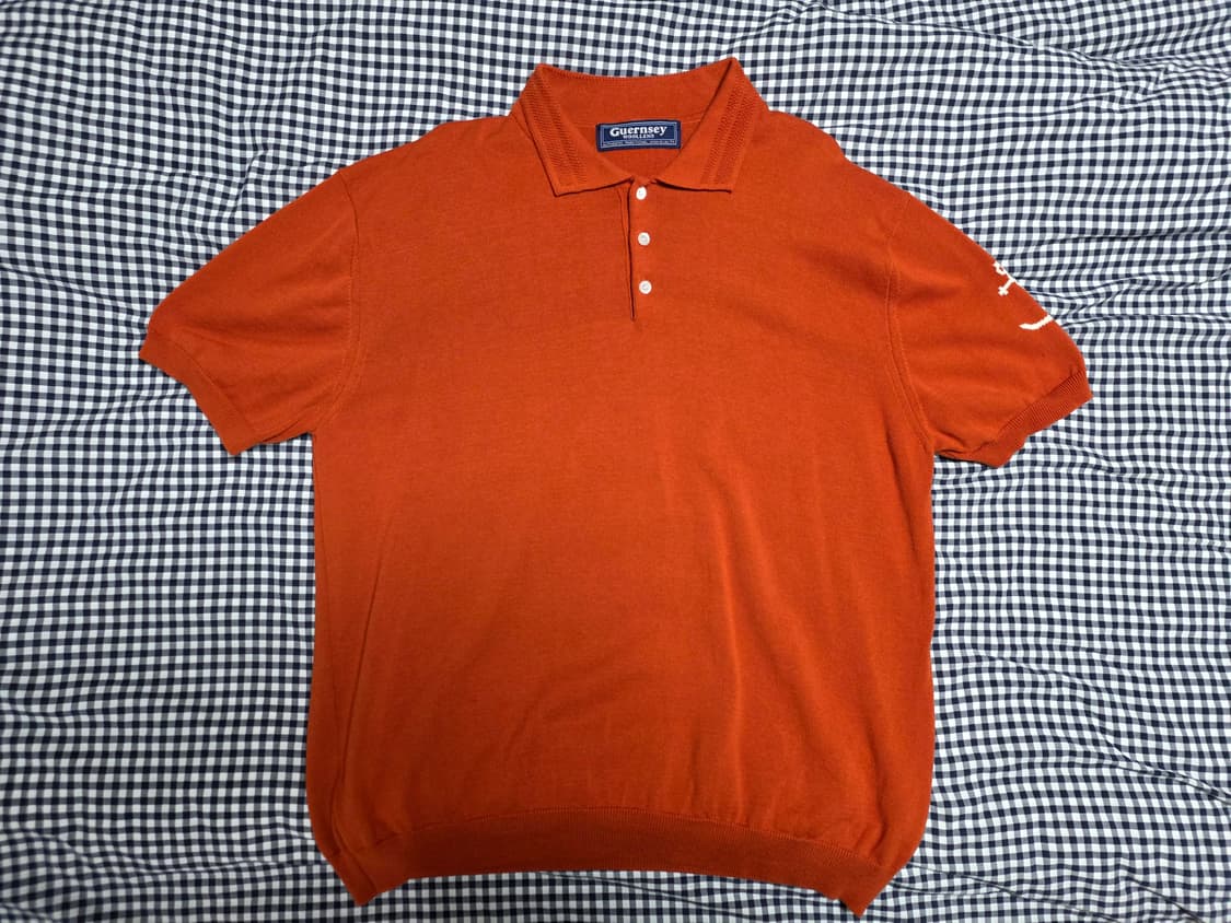 건지울른스 니트 폴로 오렌지 2XL 상품이미지1