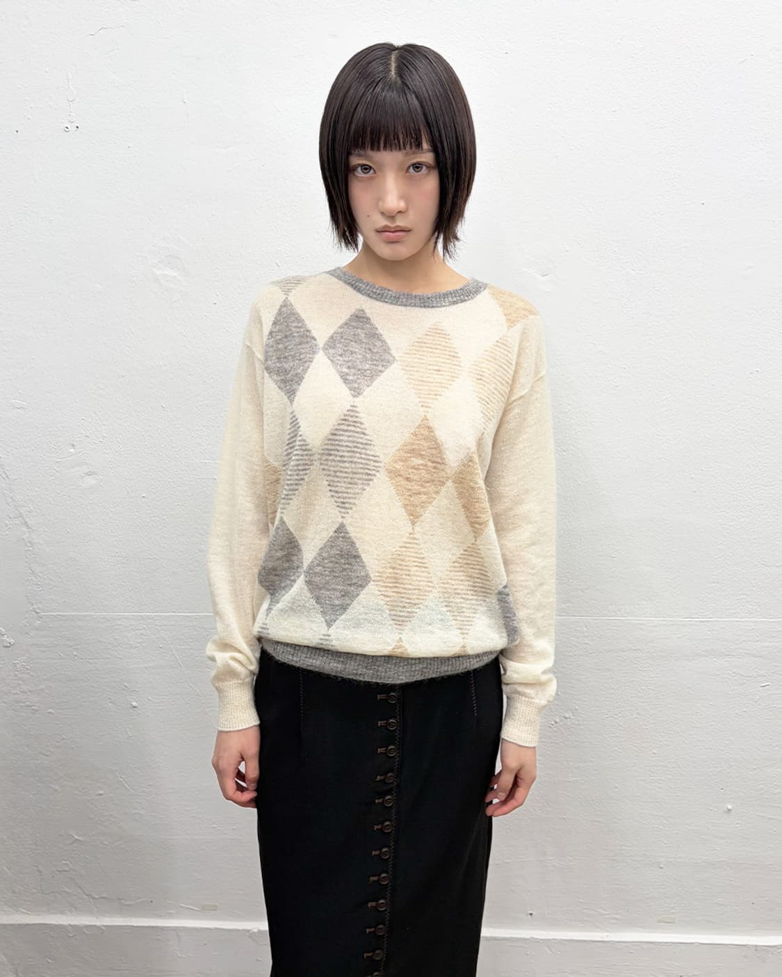 맥킨토시 아가일 니트 상품이미지1