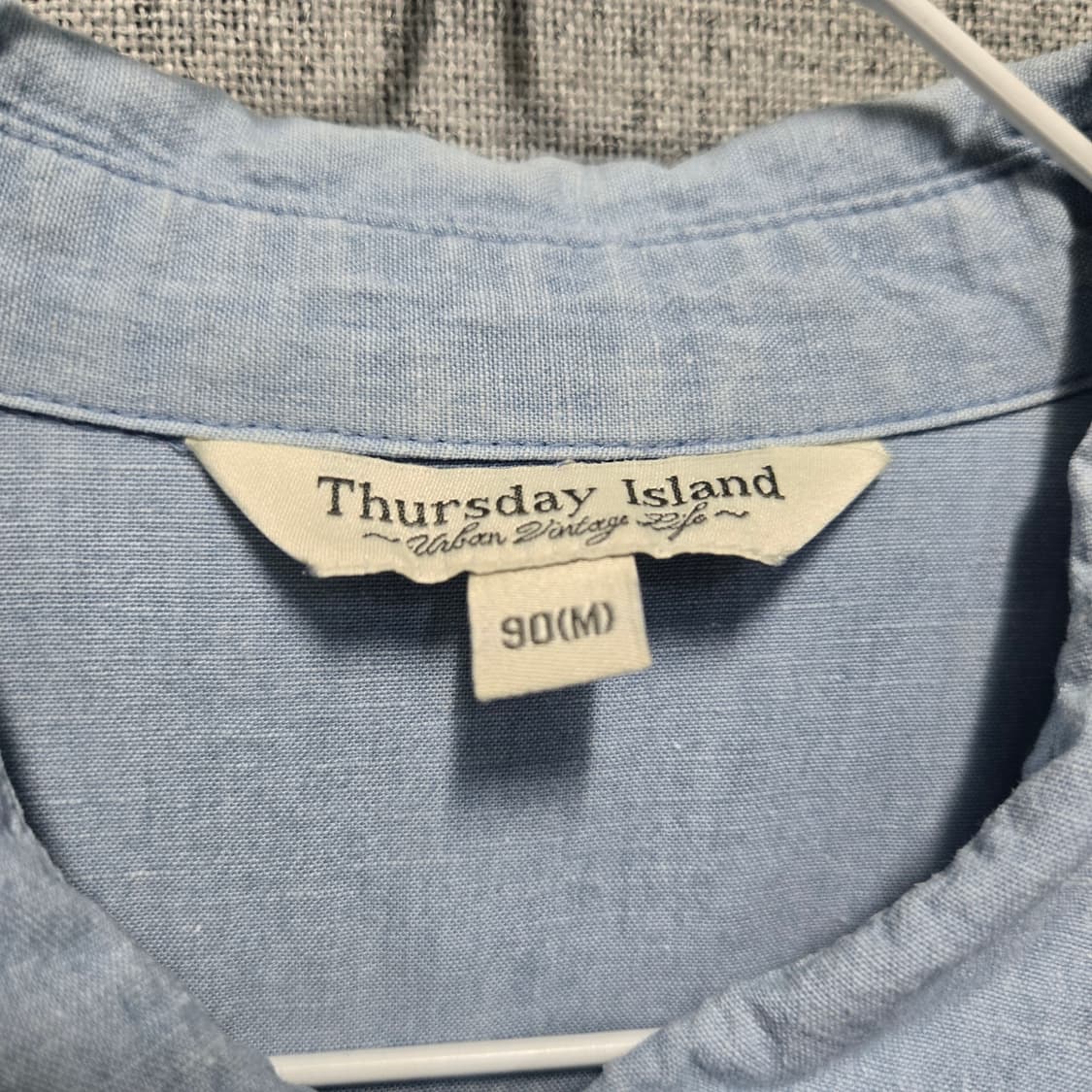 써스데이 아일랜드 데님 롱 셔츠 원피스  상품이미지5