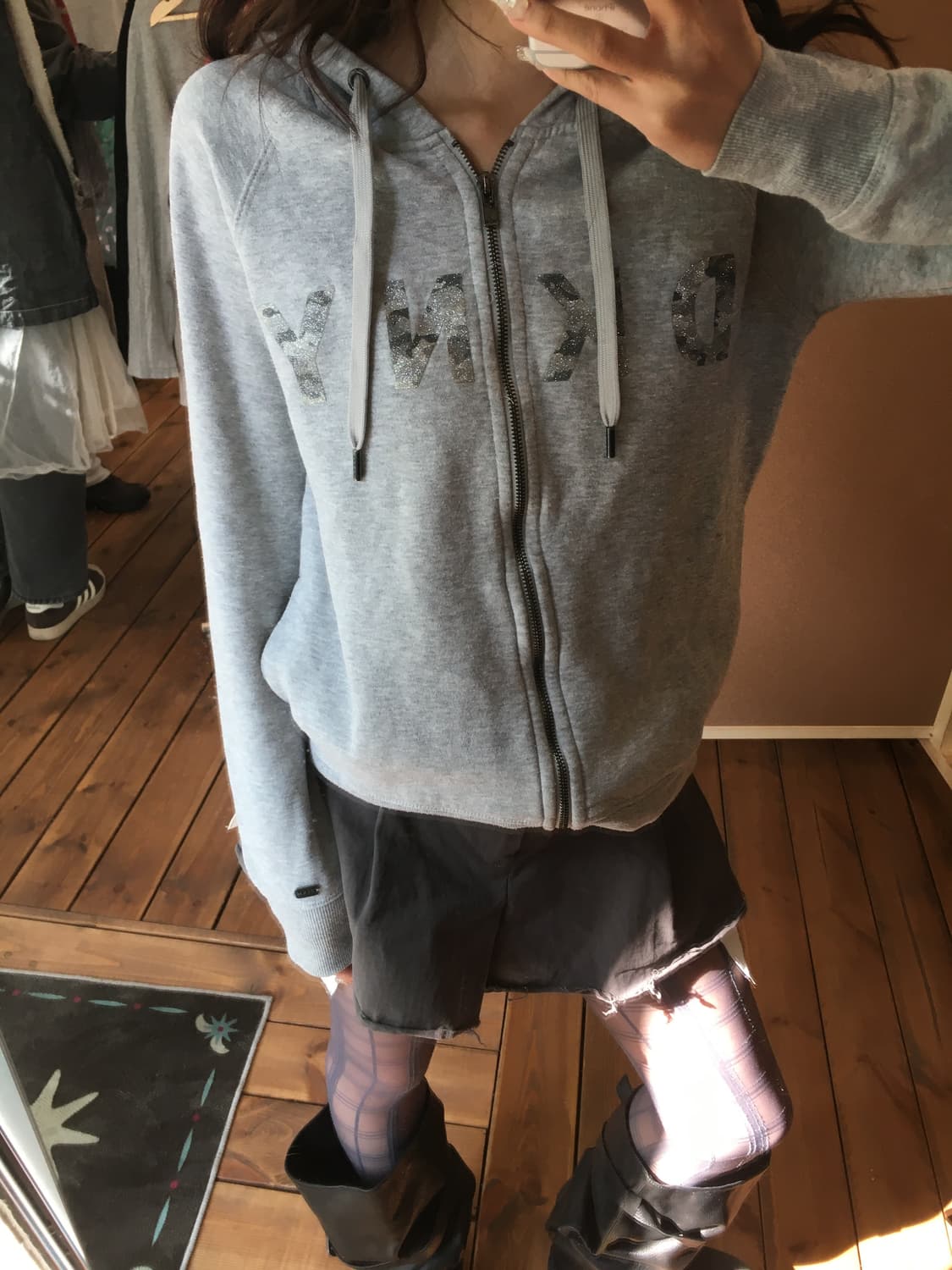 DKNY 글리터 후드집업 상품이미지1