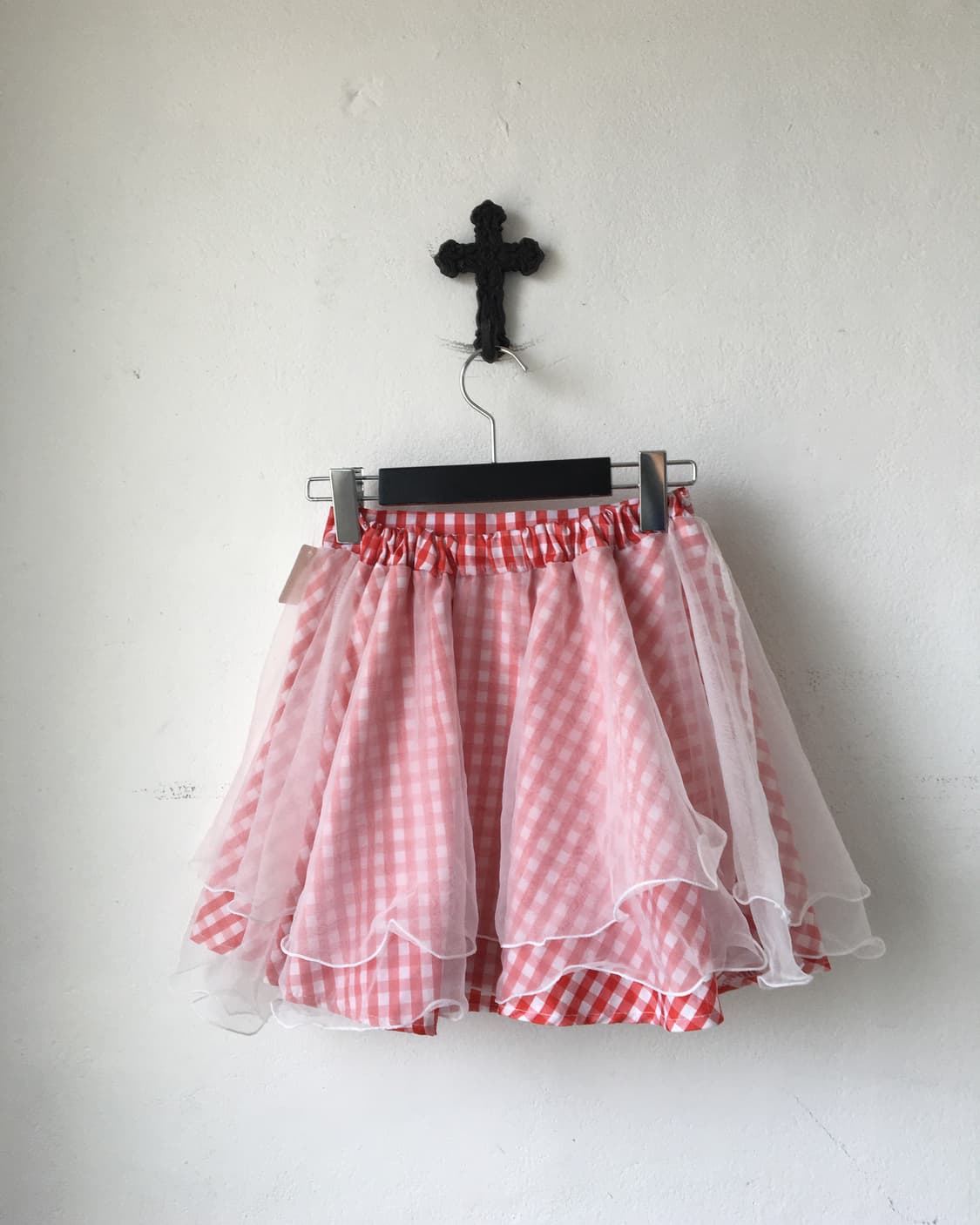 Sha layered check pattern skirt 상품이미지2