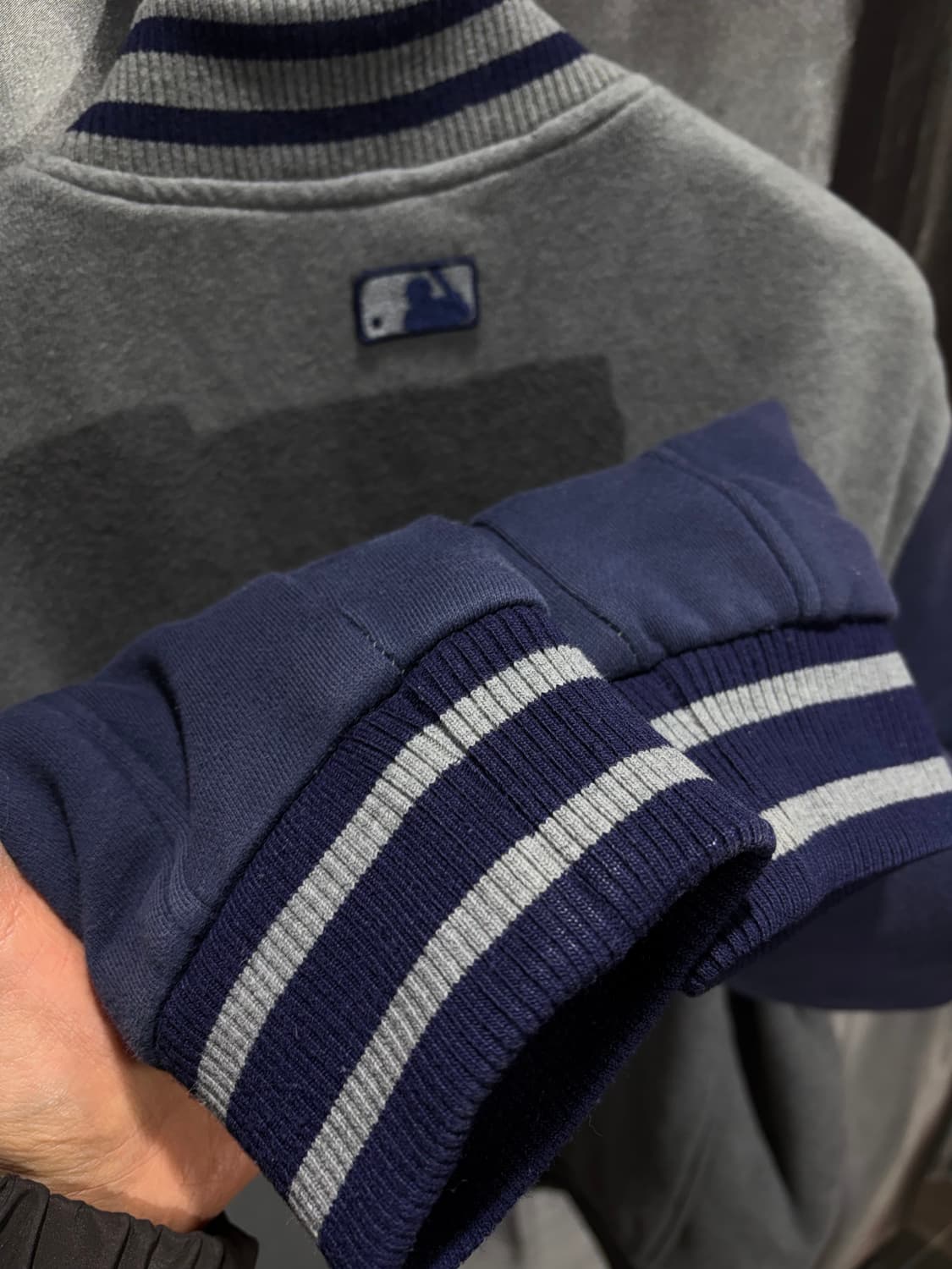 XL MLB 뉴욕양키스 빅패치 배색 코튼 바시티 상품이미지8