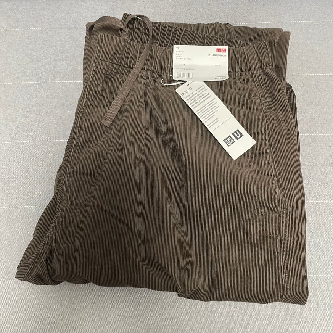 유니클로U/ 코듀로이 유틸리티 팬츠 딥브라운/ XL 상품이미지7