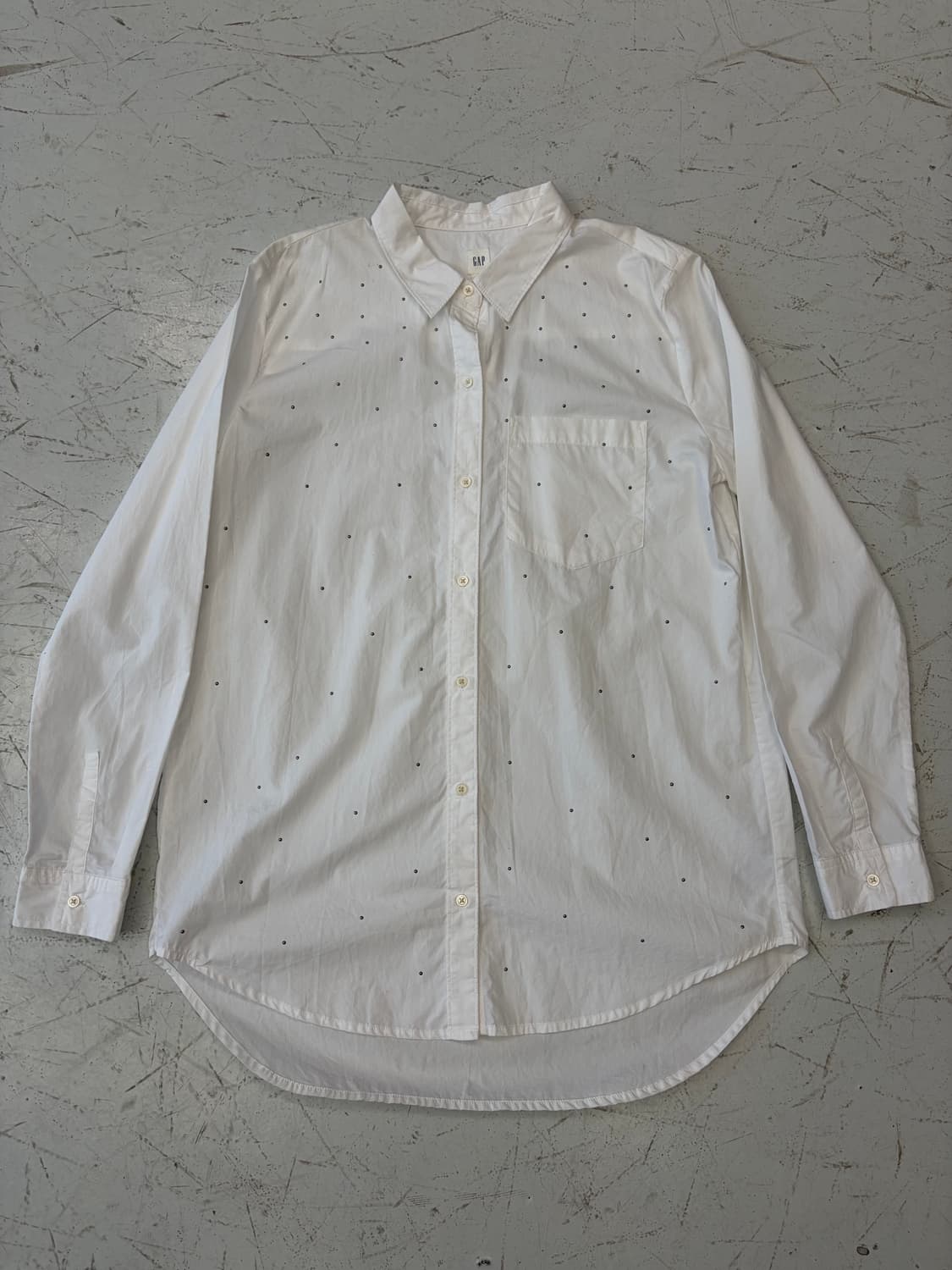 Gap 도트 화이트 코튼 셔츠 상품이미지4