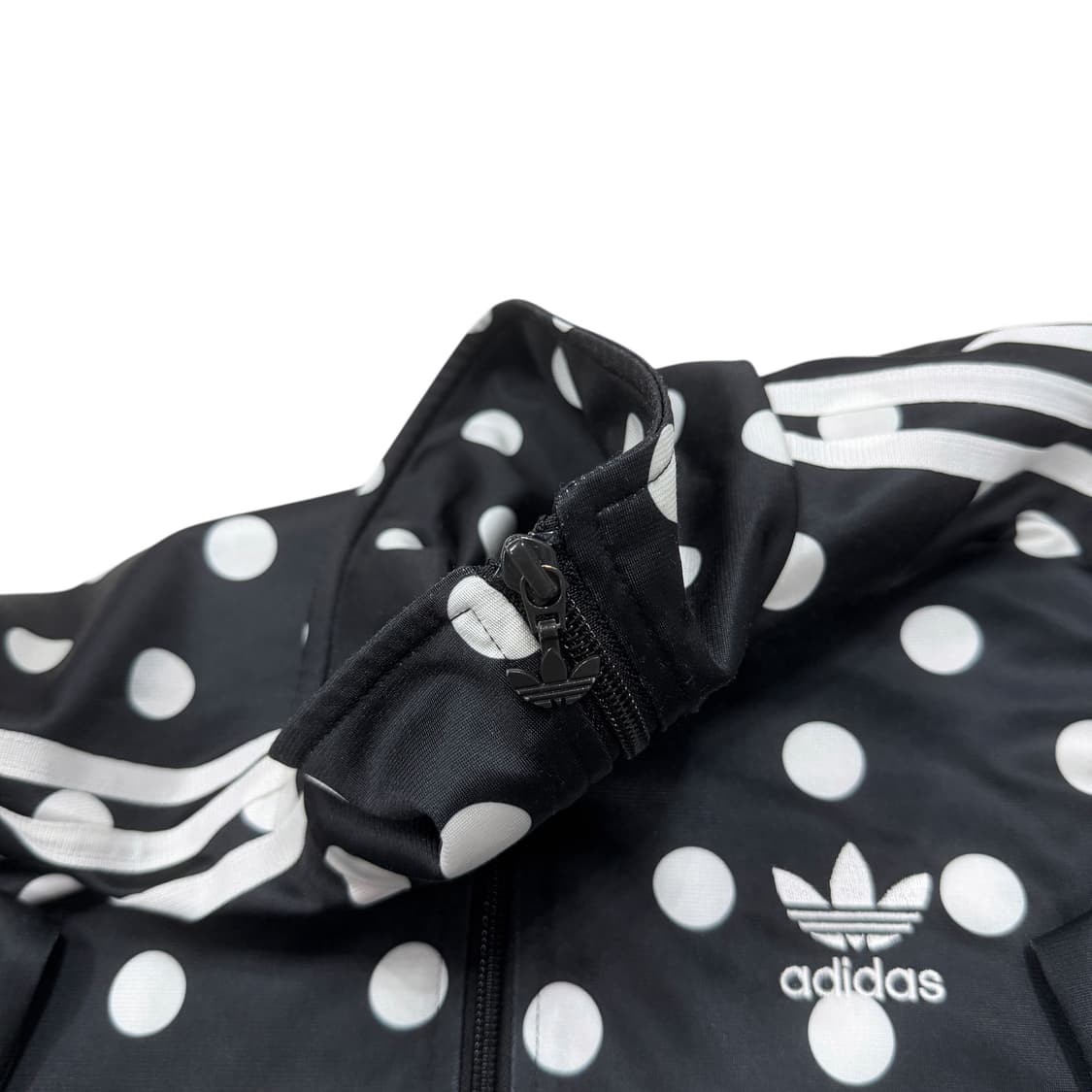 아디다스 빈티지 파이어버드 빅로고 도트 땡땡이 패턴 트랙탑져지 자켓 블랙 상품이미지8