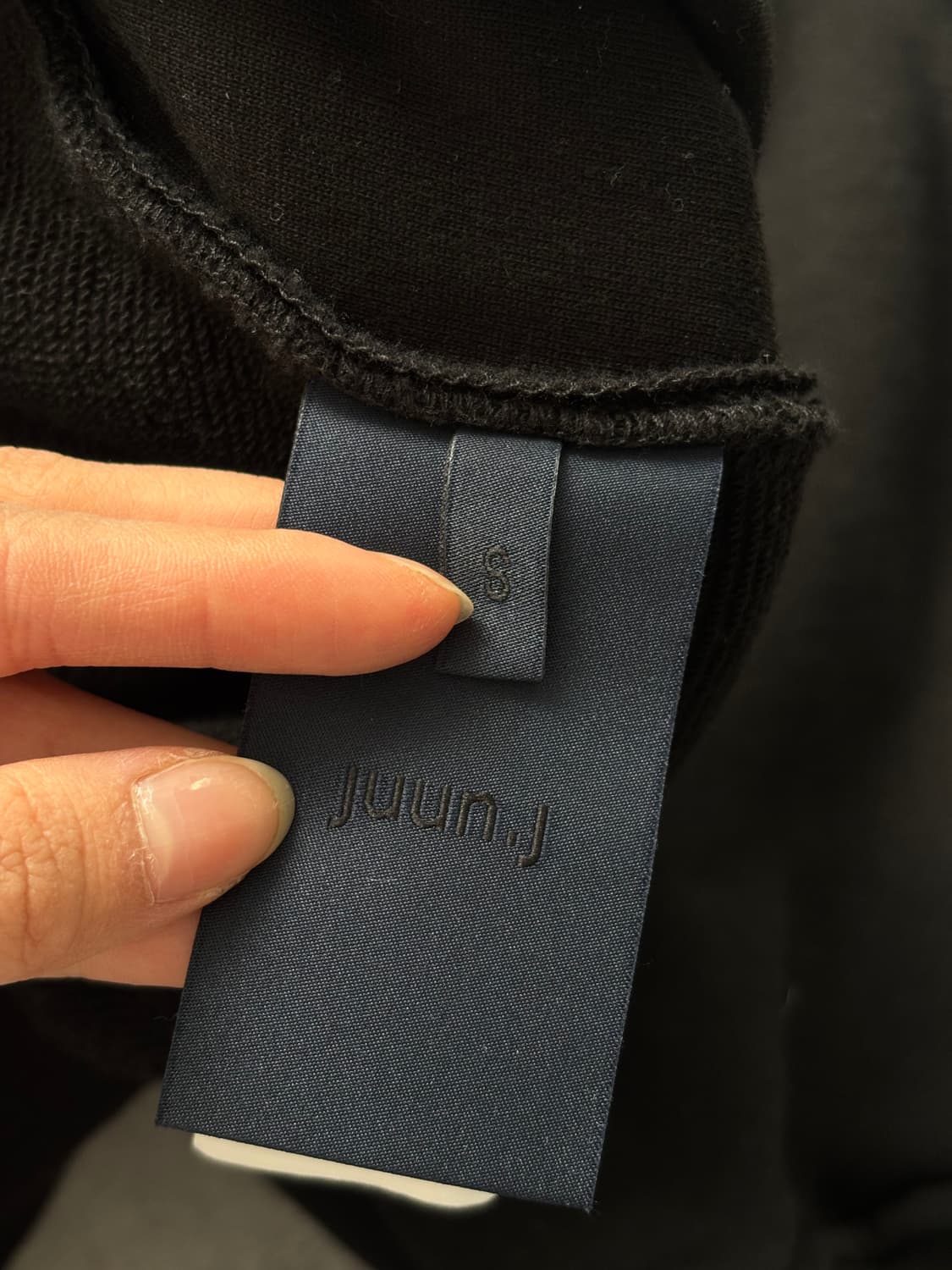 Juun.J 준지 25FW 블랙 더블 레이어드 후드 집업 상품이미지9