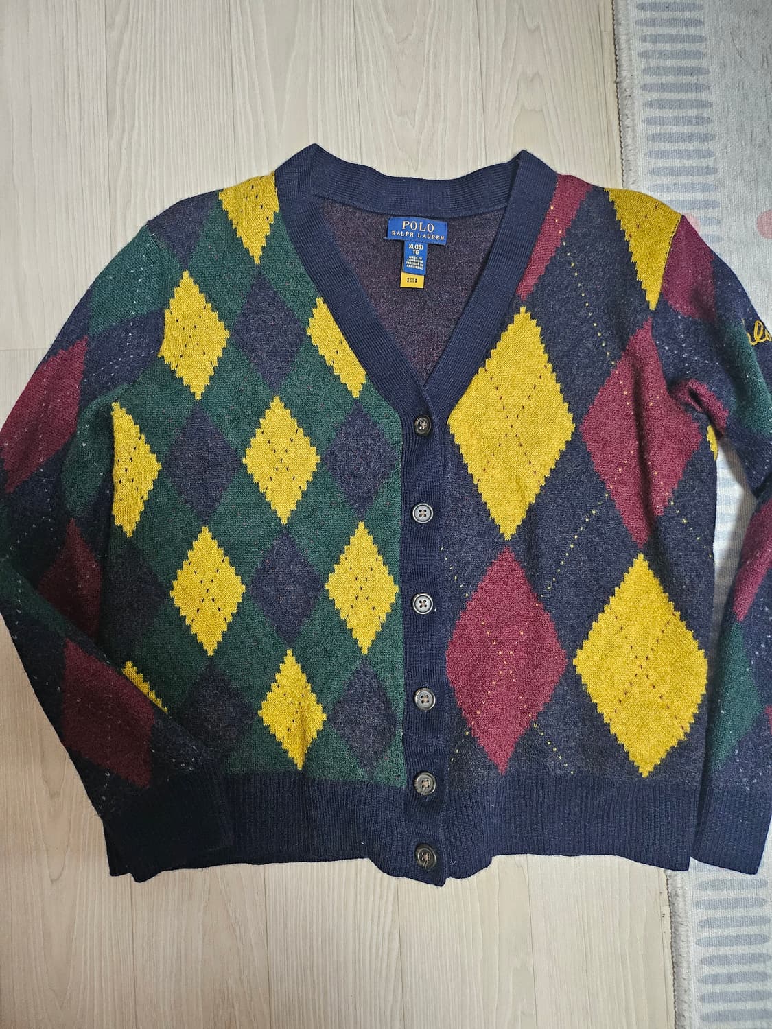 랄프로렌 아가일 패턴 가디건 키즈 상품이미지1