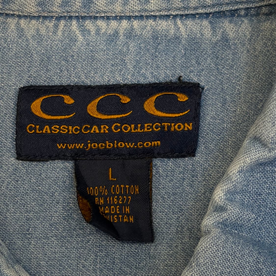 미국 빈티지 쉐보레 콜벳 청남방 데님셔츠 청셔츠 상품이미지8