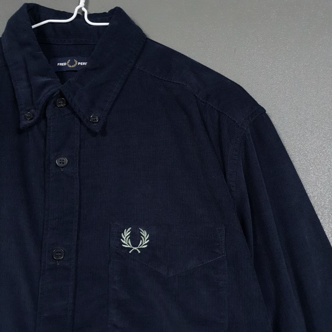 100) 프레드페리 신형 25FW 월계수 니들 코듀로이 골덴 셔츠 남방 상품이미지3