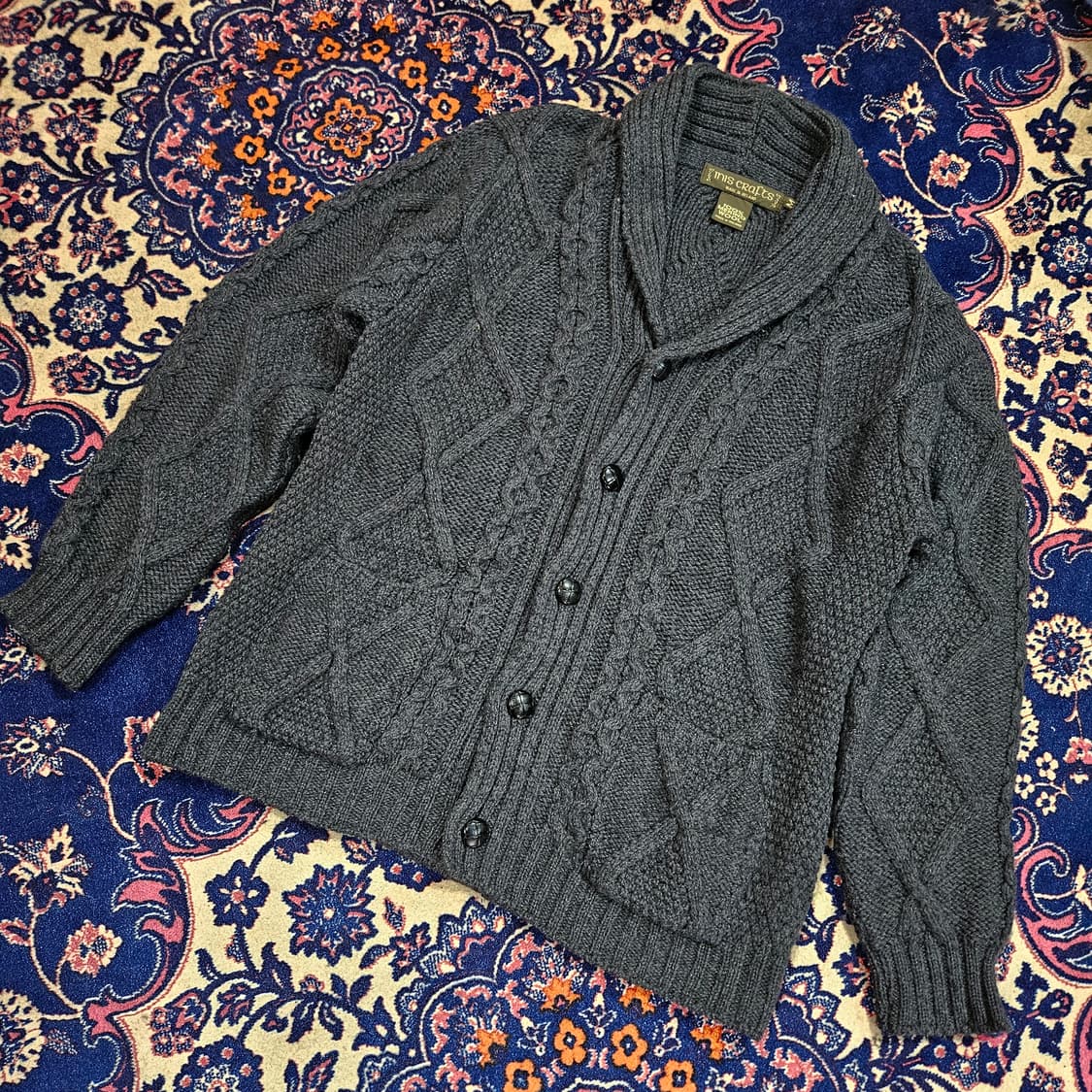 이니스크레프트 in IRELAND 메리노울 100% 숄카라 가디건 상품이미지1